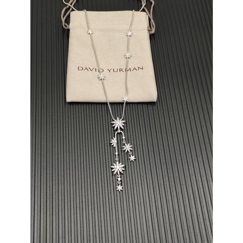 David Yurman​ Silver Starburst Cluster Necklace